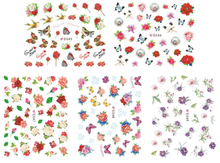 E545-555 3D Flower Simulation Nail Art Sticker