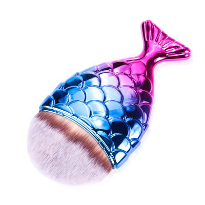 Fish Design Mermaid Nail Dust Brush Cosmetic Brush