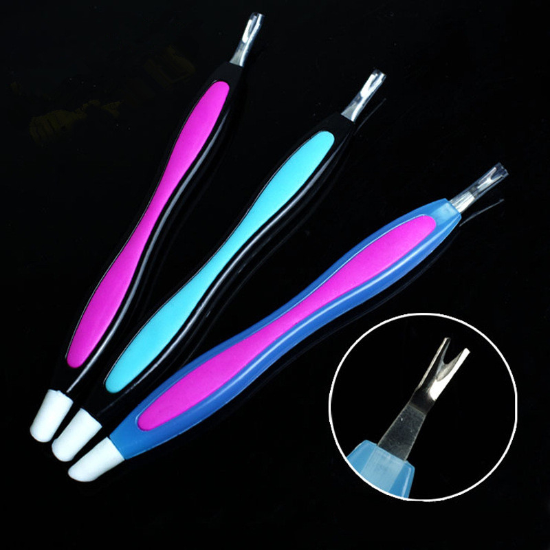 Nail Cuticle Pusher Stainless Steel Head V-shaped Blade Cuticle Trimmer Pusher