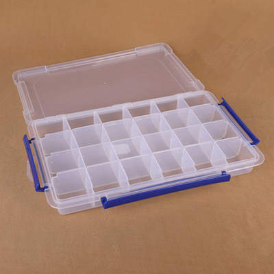 Big 24 Grids Plastic Nail Supplies Empty Storage Box 