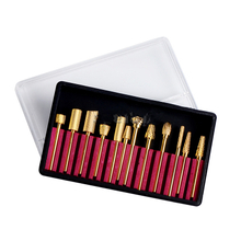 12 pcs/Set Gold Tungsten Carbide Drill Bits