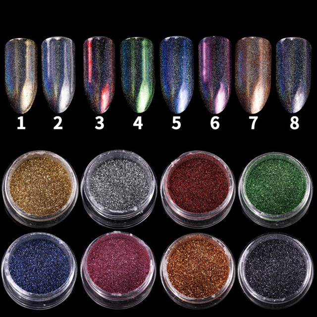Fireworks Color Platinum Powder Laser Fireworks Color Foil Nail Glitter Powder 