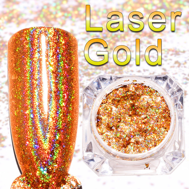 Laser Gold Nail Powder