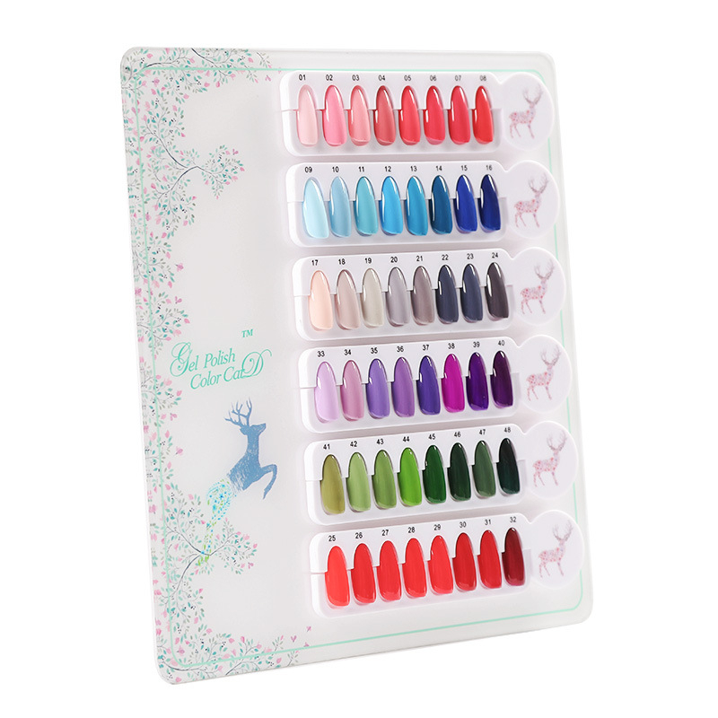 48tips Detachable Nail Color Chart Display with Magnetic