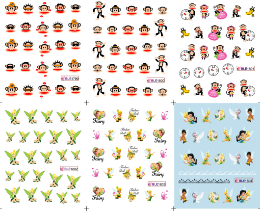Cartoon Water Nail Sticker Nail Decal