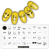 SPV Series 60*120mm Emoji Design Nail Stamp Plate