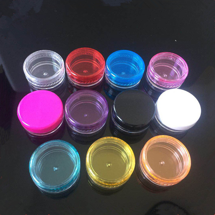 3g/5g Round Cosmetic Cream Container Nail Rhinestones Beads Storage Box