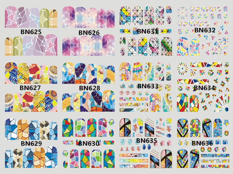BN625-636 Water Nail Sticker