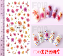 F019 DIY Design 3D Self Adhesive Transparent Flower Nail Art Sticker
