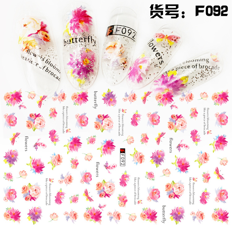 F092 DIY Design 3D Self Adhesive Flower Nail Art Sticker