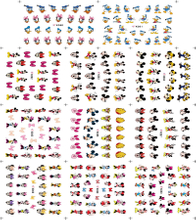 K080-090 3D Cartoon Simulation Nail Art Sticker