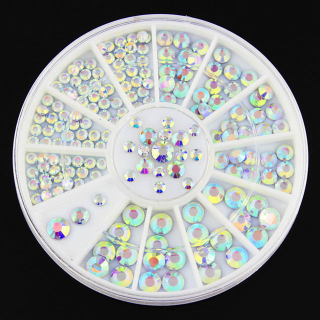 Round AB Color Acrylic Nail Rhinestone