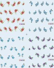 Flower Design Water Nail Sticker