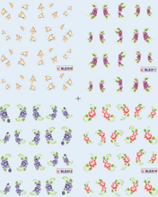 Flower Design Water Nail Sticker