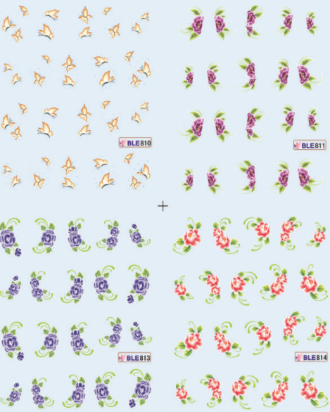 Flower Design Water Nail Sticker