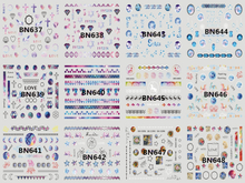 BN637-648 Water Nail Sticker