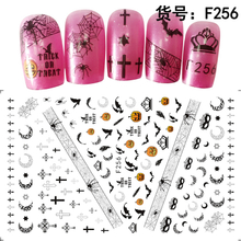 F256 DIY Design 3D Self Adhesive Halloween Nail Art Sticker