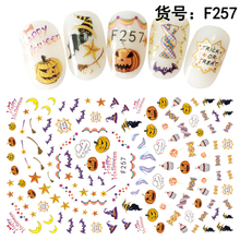F257 DIY Design 3D Self Adhesive Halloween Nail Art Sticker