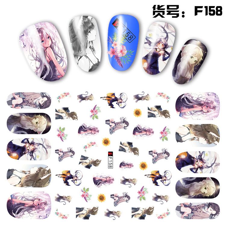 F158 DIY Design 3D Self Adhesive Cartoon Nail Art Sticker