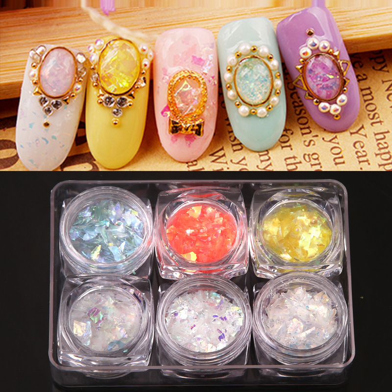 Nail Cellophane Pieces Irregular Candy Paper Nail Decoration