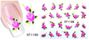 XF1181-1186 Flower Water Nail Sticker