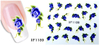 XF1187-1192 Flower Water Nail Sticker