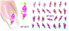 XF1067-1072 Flower Water Nail Sticker