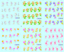 Flower Water Nail Sticker
