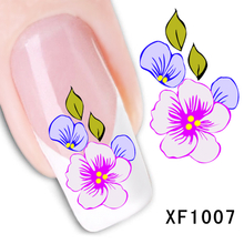XF1007-1012 Flower Water Nail Sticker
