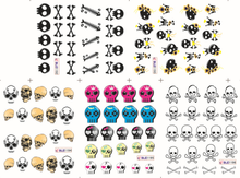 Skeleton Water Nail Sticker