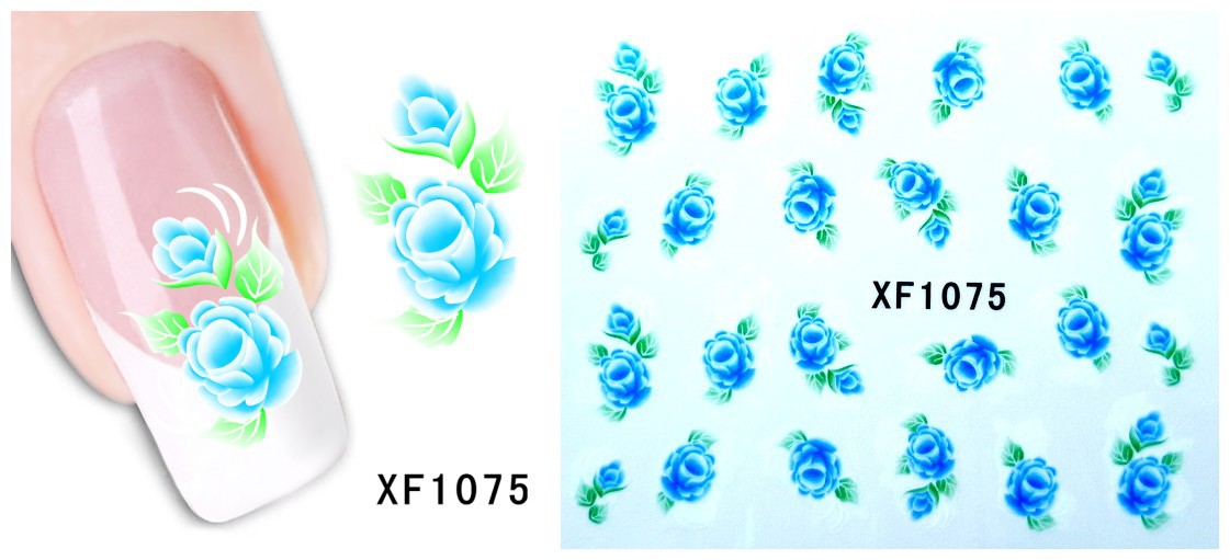 XF1073-1078 Flower Water Nail Sticker