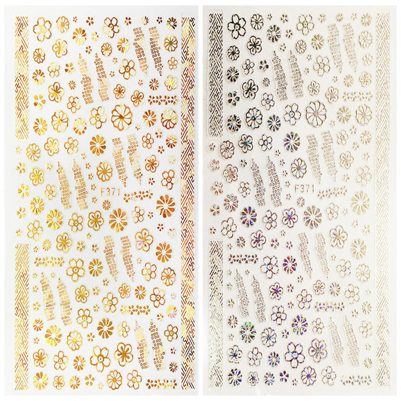 F371 DIY Design 3D Self Adhesive Flower Nail Art Sticker