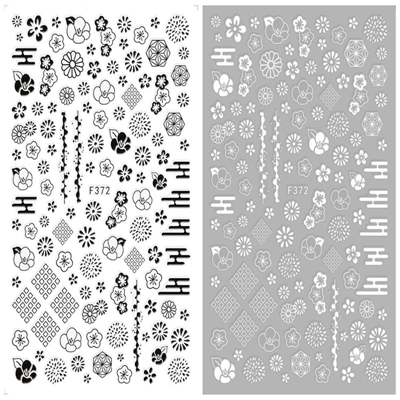 F372 DIY Design 3D Self Adhesive Flower Nail Art Sticker