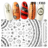 F393 DIY Design 3D Self Adhesive Black Lace Nail Art Sticker