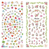 LY057-058 Thin 3D Vacation And Flower Nail Sticker
