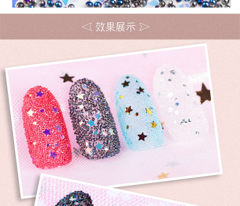 Japanese Glass Bead with Sequin Nail Decoration