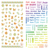 LY045-046 Thin 3D Words Nail Sticker