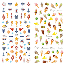 LY047-048 Thin 3D Dessert Nail Sticker