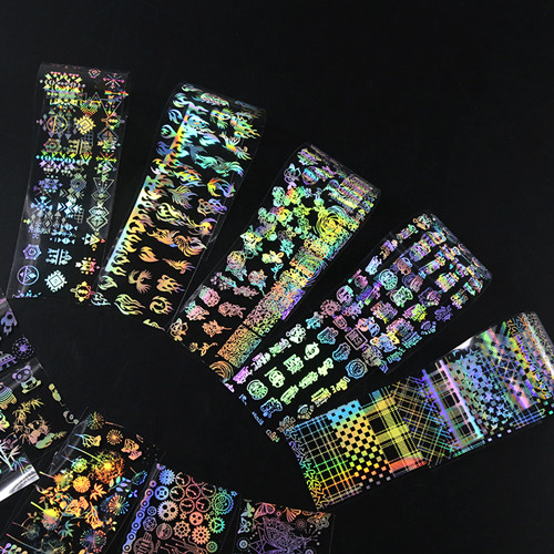 10 Panda Fire Butterfly Nail Transfer Foil Set 