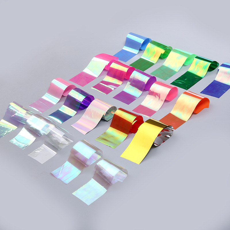 Holographic Glass Nail Sticker 20 Pcs Set