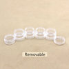 5pcs Stacked Adjustable Clear Plastic Jar Mini Storage Bottles
