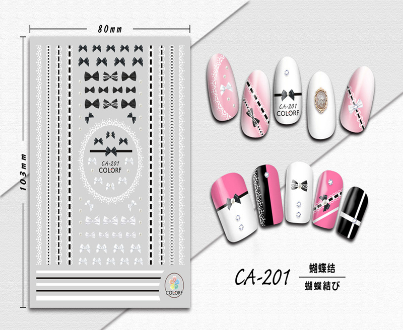 CA-201 3D Bow-knot Nail Sticker