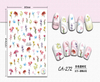 CA-272 3D Colorful Flower Nail Sticker