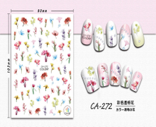 CA-272 3D Colorful Flower Nail Sticker