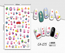 CA-275 Hot Sales 3D Peppa Pig Nail Sticker