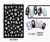 CC-042 3D White Transparent Flower Nail Sticker