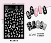CC-040 3D White Transparent Star Moon Nail Sticker