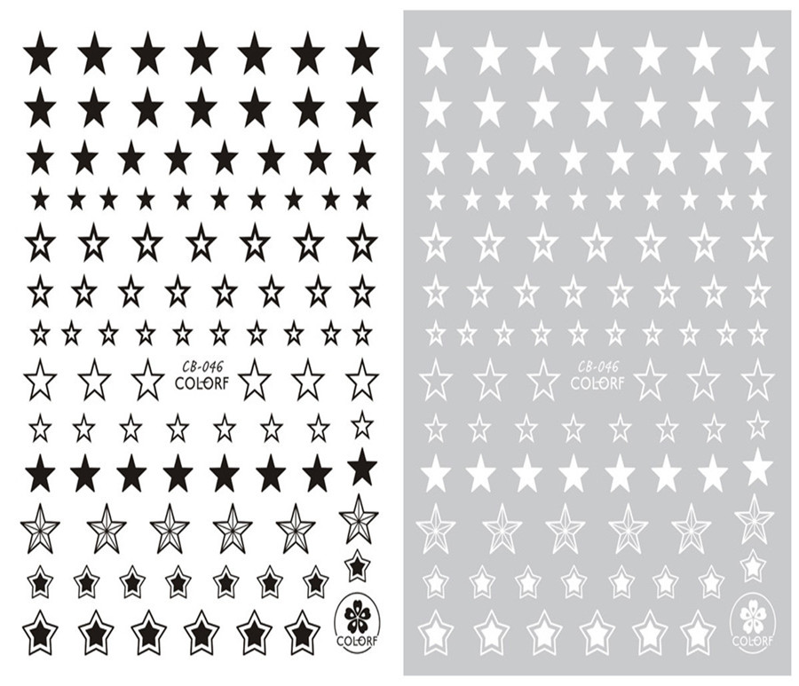 CB-046 3D Pentagram Nail Art Sticker