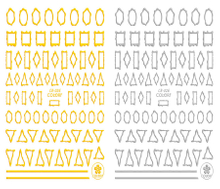 CB-026 3D Hollow Graphic Nail Art Sticker
