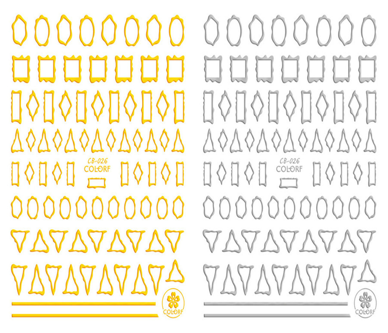 CB-026 3D Hollow Graphic Nail Art Sticker